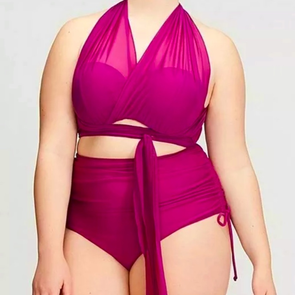 Lane Bryant Cacique Multi-way Swim Top